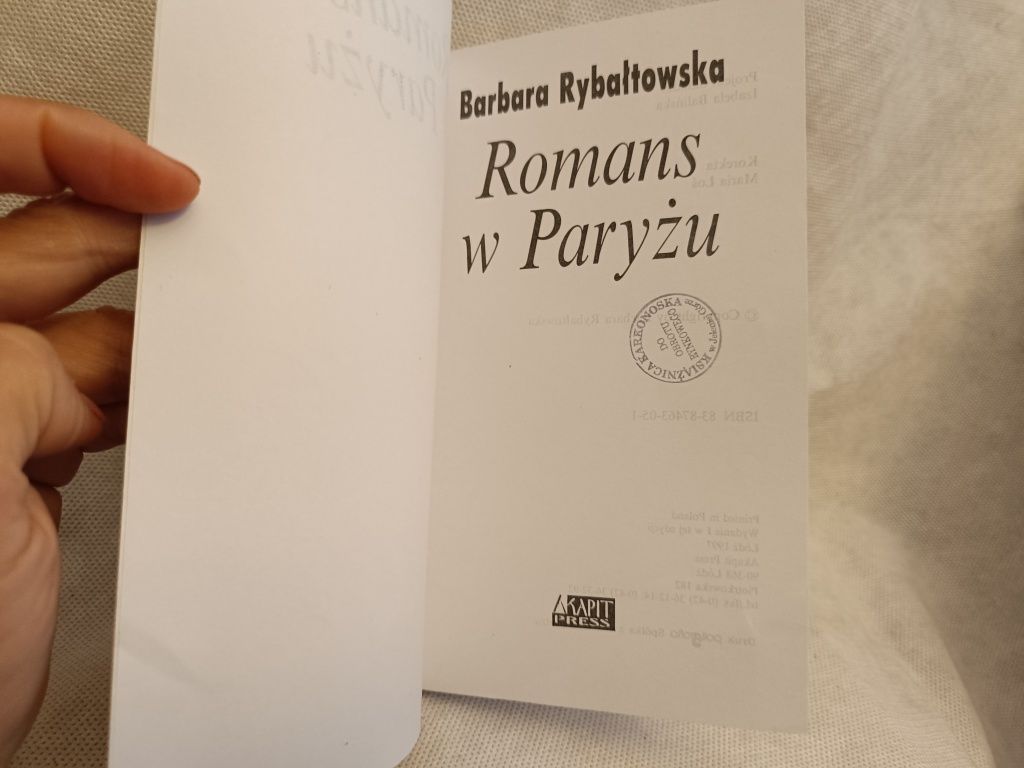 Romans w Paryżu Barbara Rybałtowska