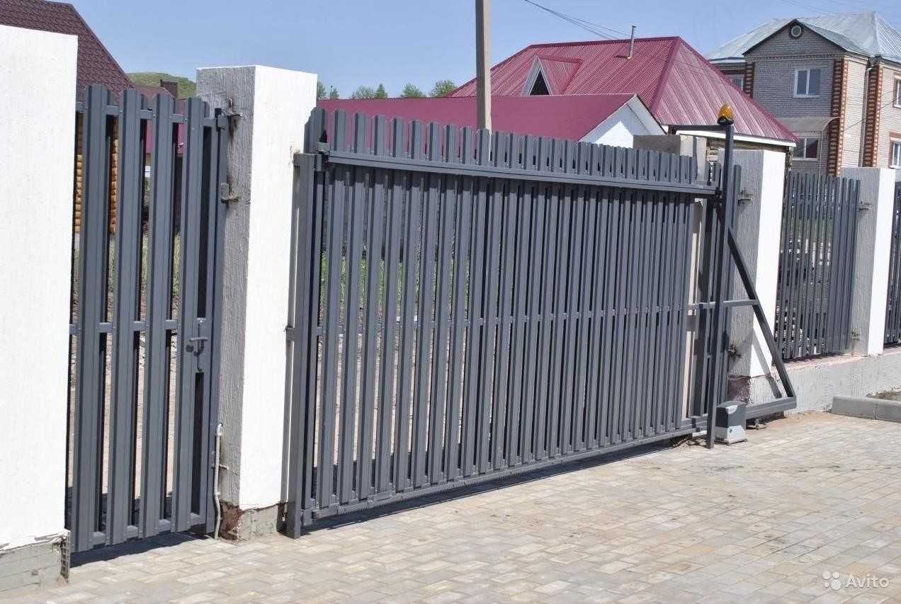 Відкатні ворота, откатные VO63. Якісна фурнітура. Т профіль