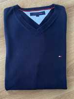 Tommy Hilfiger M sweter męski granat bawełna