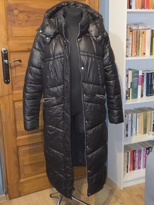 Ochnik płaszcz długa kurtka M czarny kolor