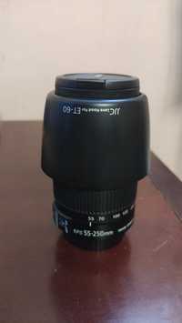 Объектив Canon EF-S 55-250mm f/4-4.5 IS II, светофильтр, бленда