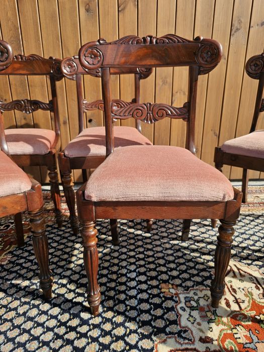 Krzesła biedermeier orzech 6 sztuk #1280 Stylowy Węgrów