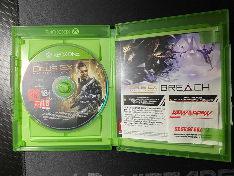 Deus Ex Mankind Divided Rozłam Ludzkości Day One Edition - Xbox One