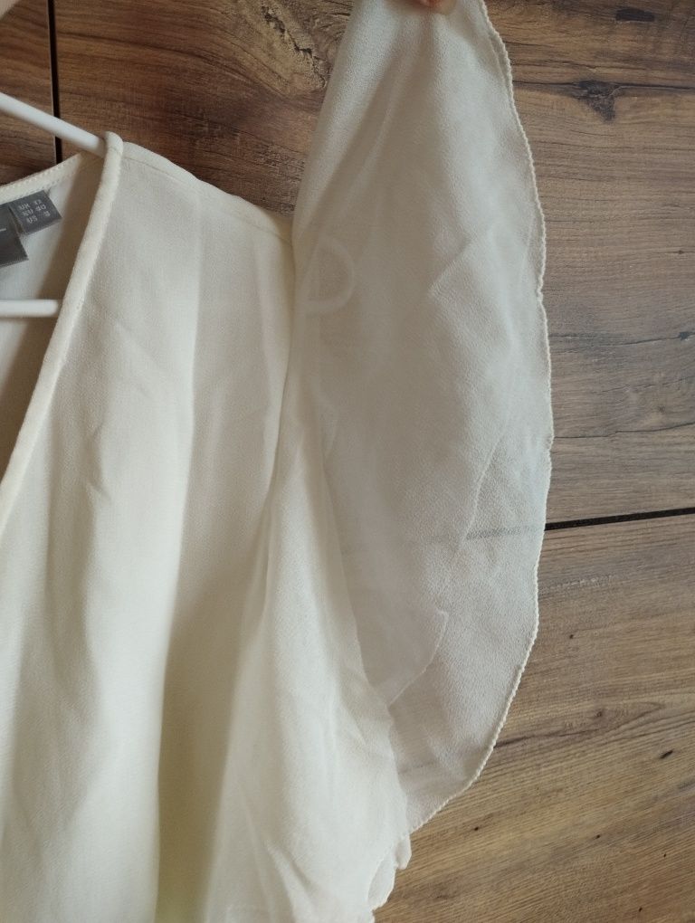 ASOS 40 maxi długa sukienka balowa na wesele kremowa