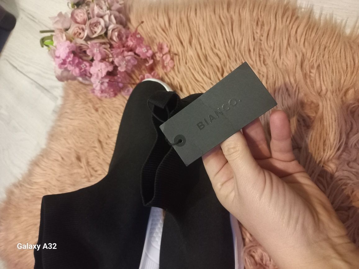 Buty skarpetkowe wsuwane męskie 43. Bianco
