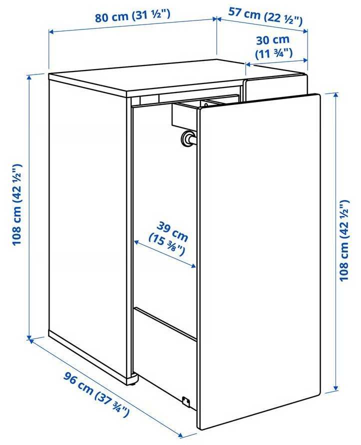 Szafka z wysuwanym systemem IKEA SMASTAD pokój dziecięcy + akcesoria