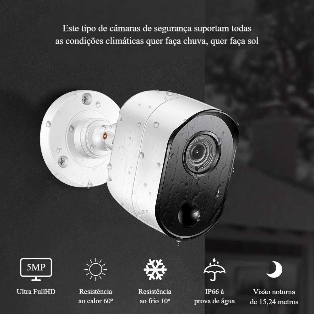 Sistema de Vigilância * 8 Canais * Com 4 Câmaras 2MP