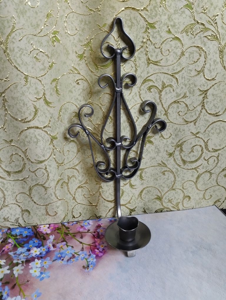 Підвісний сталевий свічник бра дизайнерський на стіну подсвечник держа