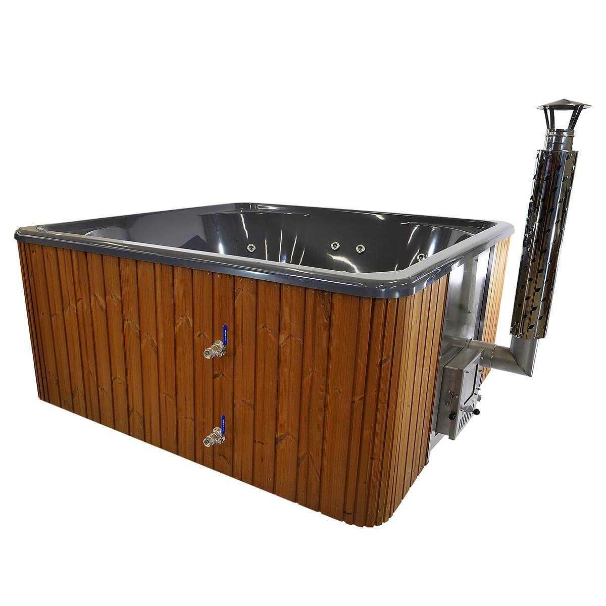 Balia Ogrodowa Kwadrat Hot Tub Gorąca Beczka SPA Ogrodowe Perła