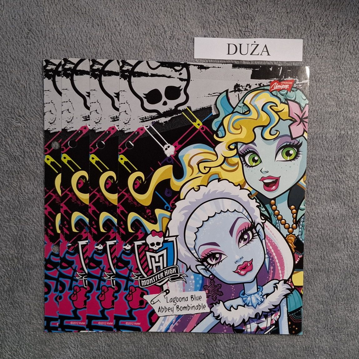 Duża karteczka do segregatora monster high