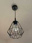 Lampy wiszące loftowe czarne druciane