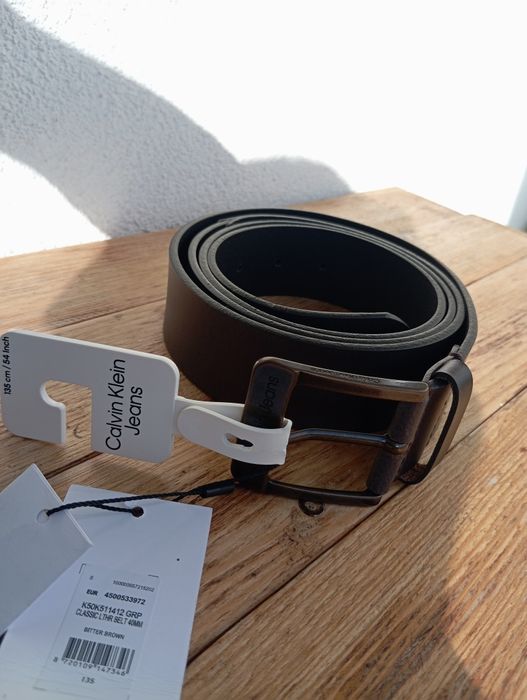 Pasek brązowy Calvin Klein