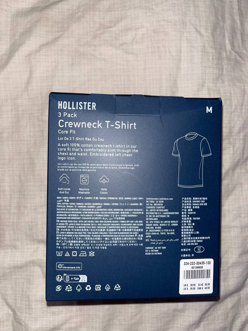 2x nowy 3pak podkoszulek Hollister M i L