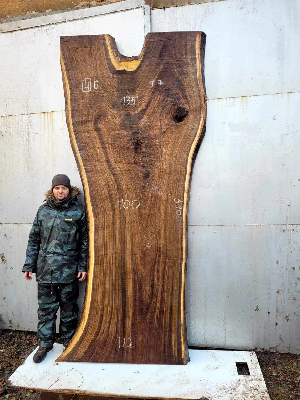 Сляби для столу/Slabs wood/Слэб/Горіх. Морений дуб. Столешница. ЗВОНИ