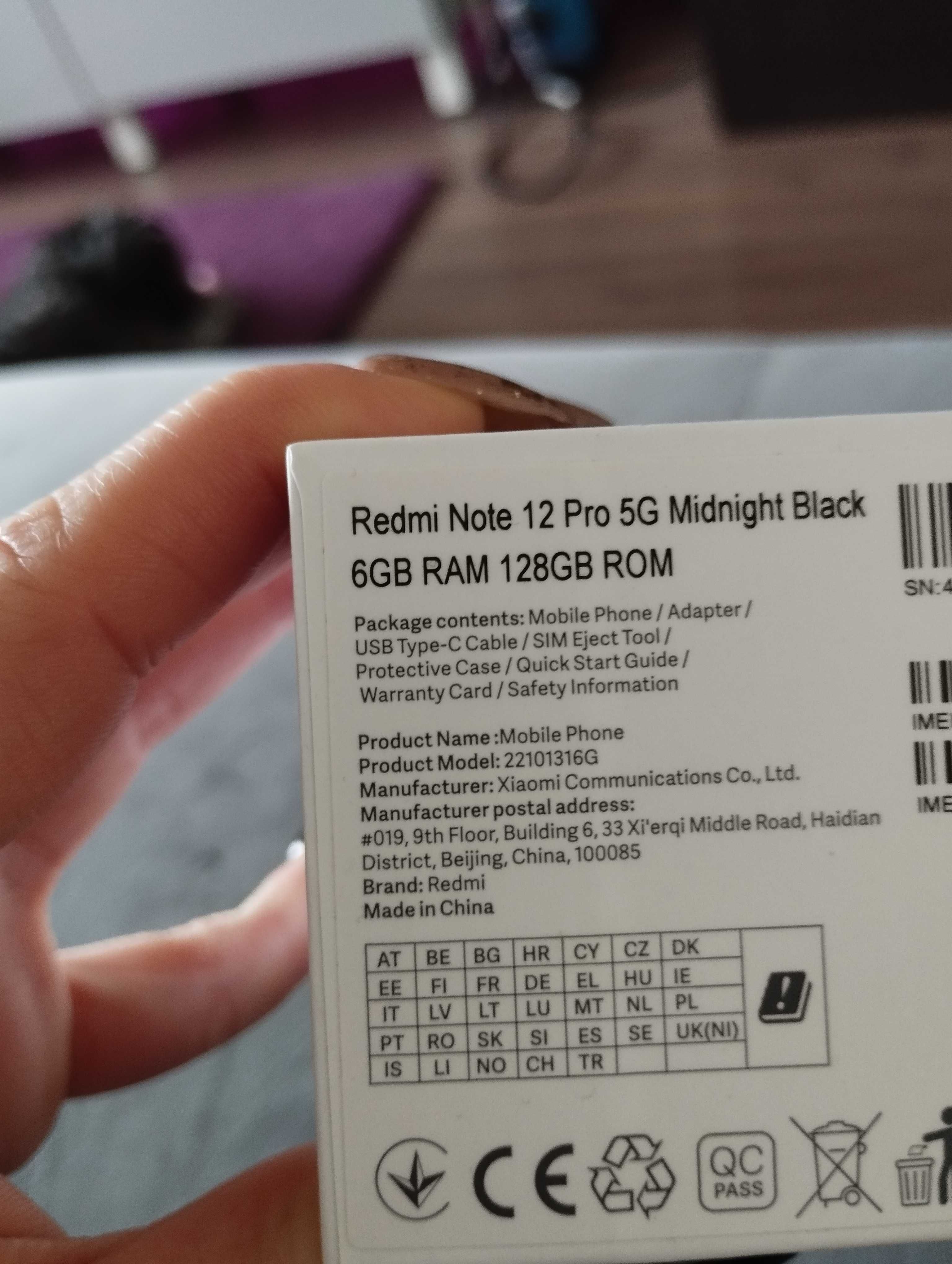 Redmi note 12 pro 128GB midnight black