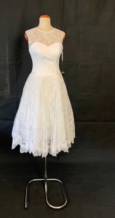 Nowa urocza suknia ślubna ivory 38 M Krótka Ślub Cywilny Poprawiny
