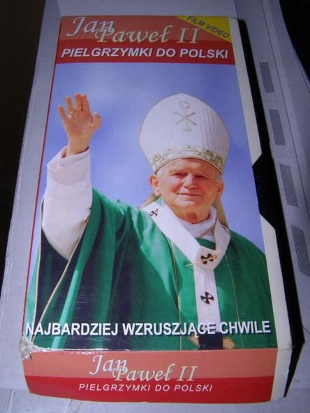 Kaseta z pielgrzymki św. JP II do Polski. VHS PAL Oryginał + Plakat!