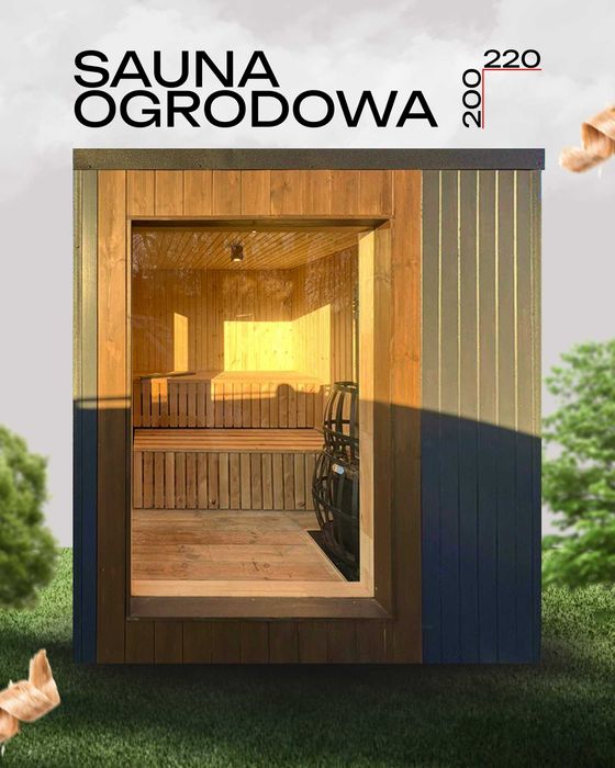 Nowoczesna sauna ogrodowa | Gotowa do użytku, dostawa gratis