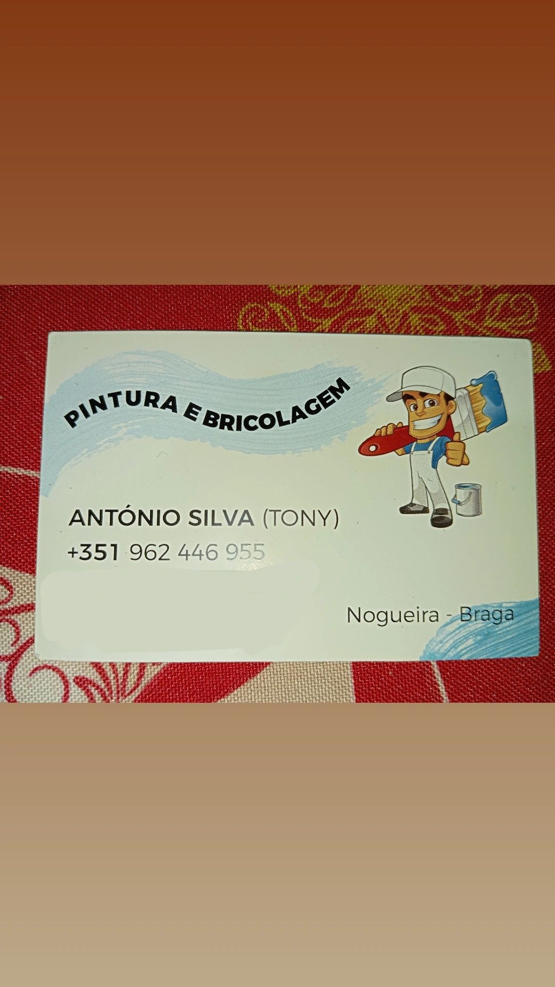 Faço todo tipo de bricolage, pintura e trolha.