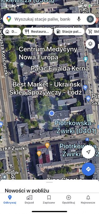 Wynajmę apartament ul.Piotrkowska 189A-najlepsza lokalizacja (Centrum)
