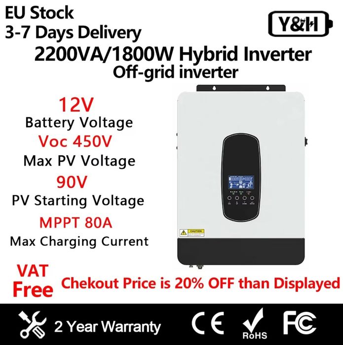 Інвертор 12в. 2.2 кв новий!