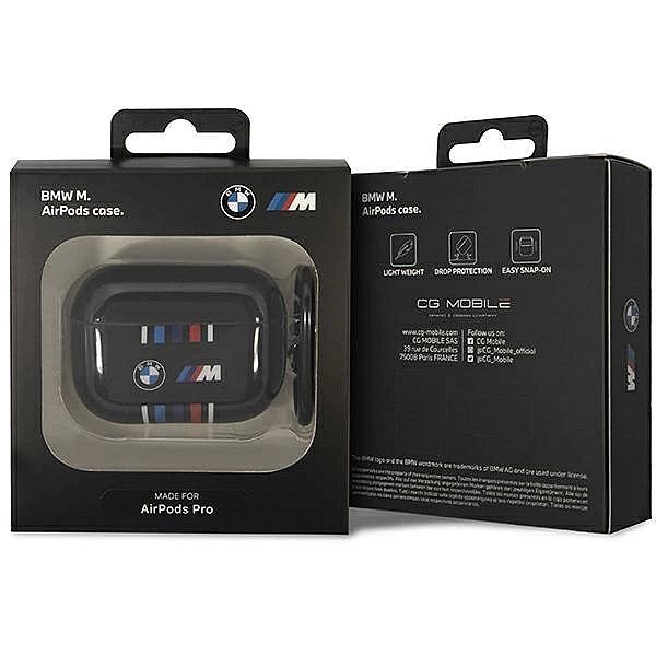 Etui BMW Multiple Colored Lines na AirPods Pro - czarne