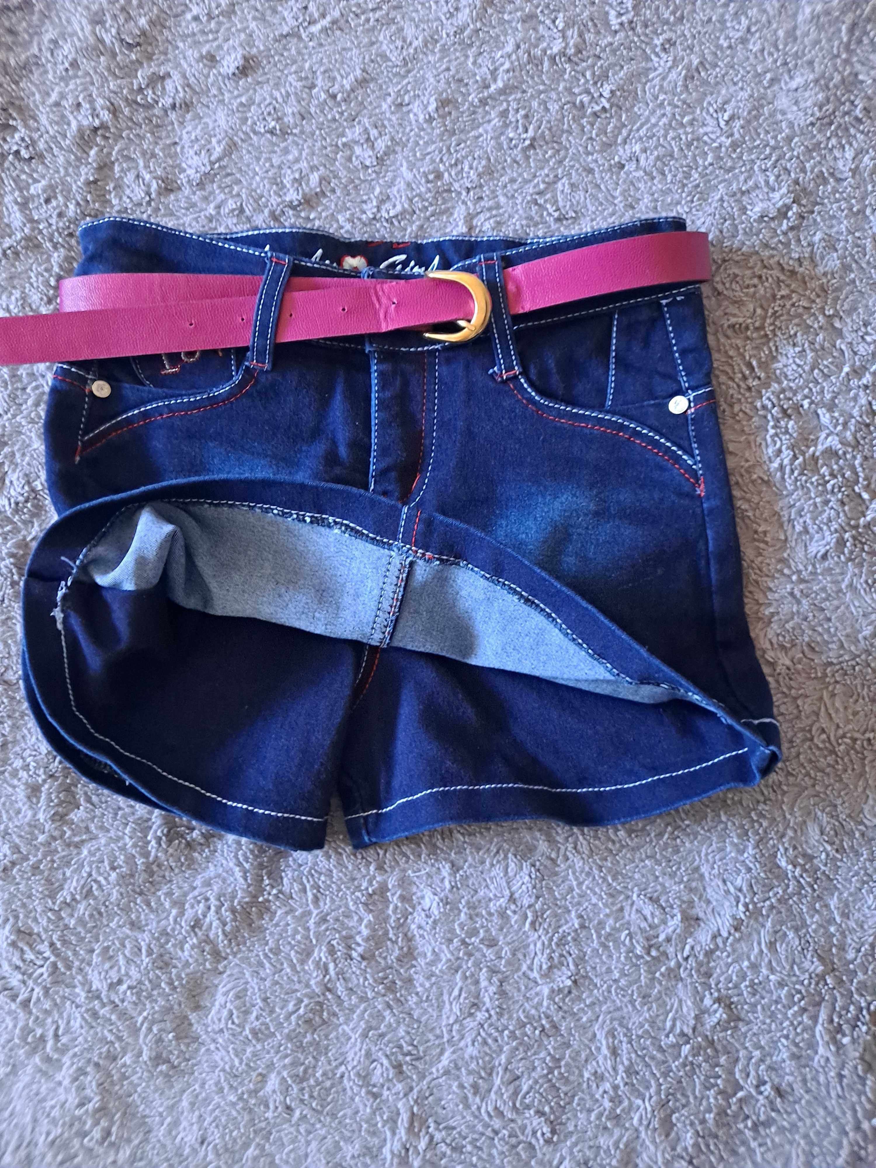 Sliczne jeansowe spodnico -spodenki dla dziewczynki