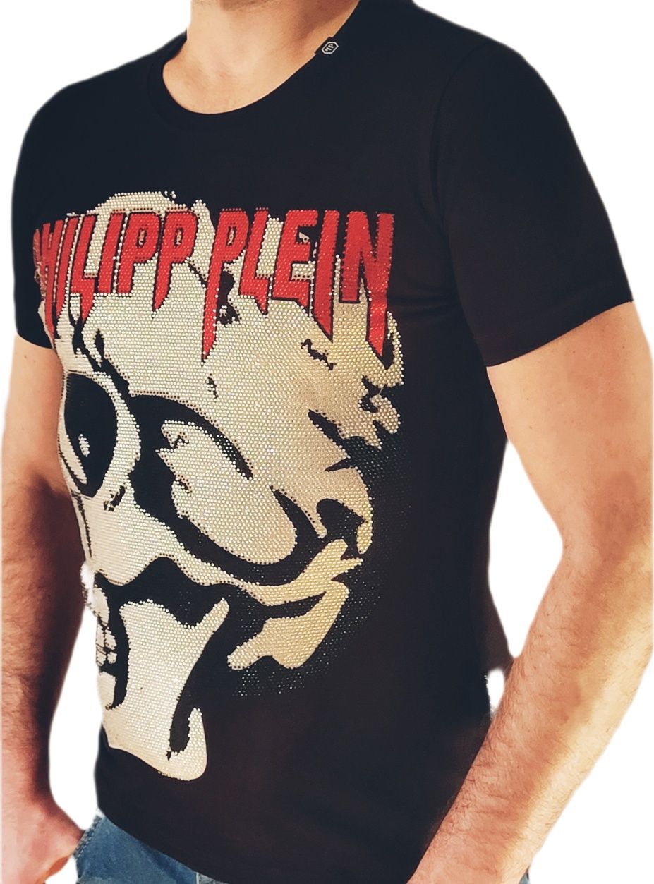 Philipp Plein T-Shirt Koszulka Skull cyrkonie