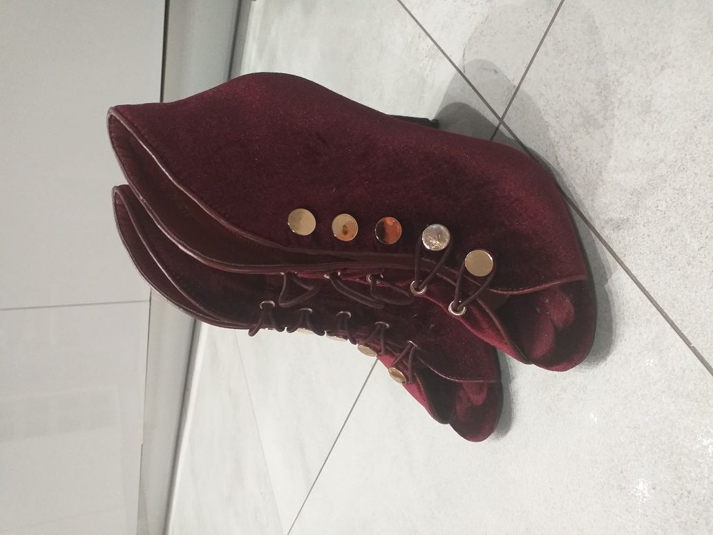 Botki deezee vices bordo open toe 36