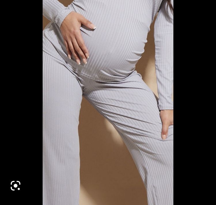 Штани для вагітних(кльош в рубчик)