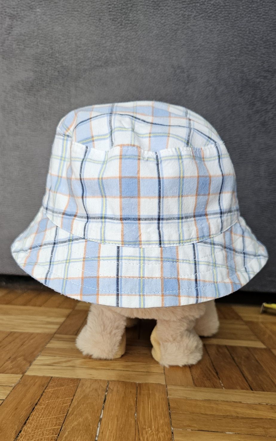 Czapka kapelusz Disney w kratke letnia dziecięca niebieska chłopięca n