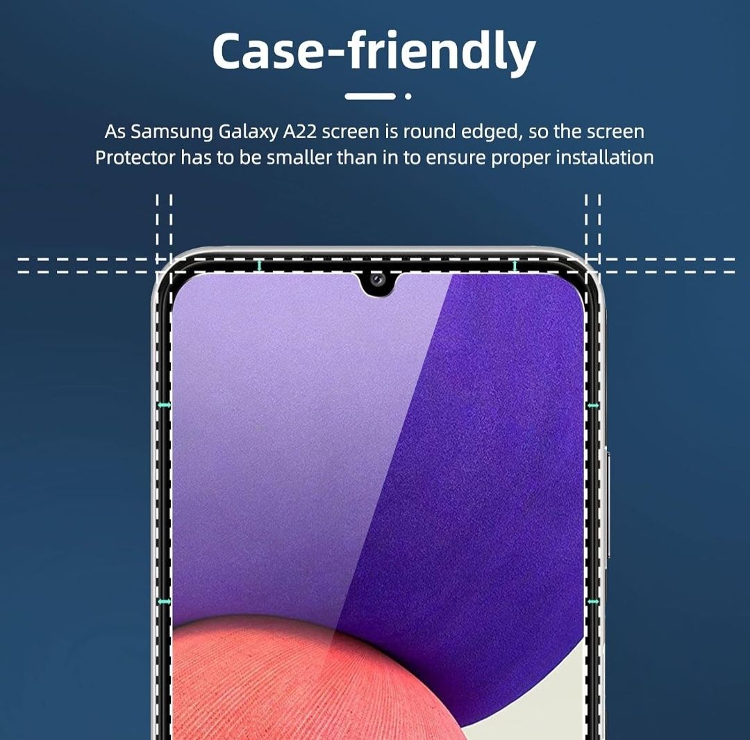 NEW'C 2 sztuki Szkło dla Samsung Galaxy A22 4G