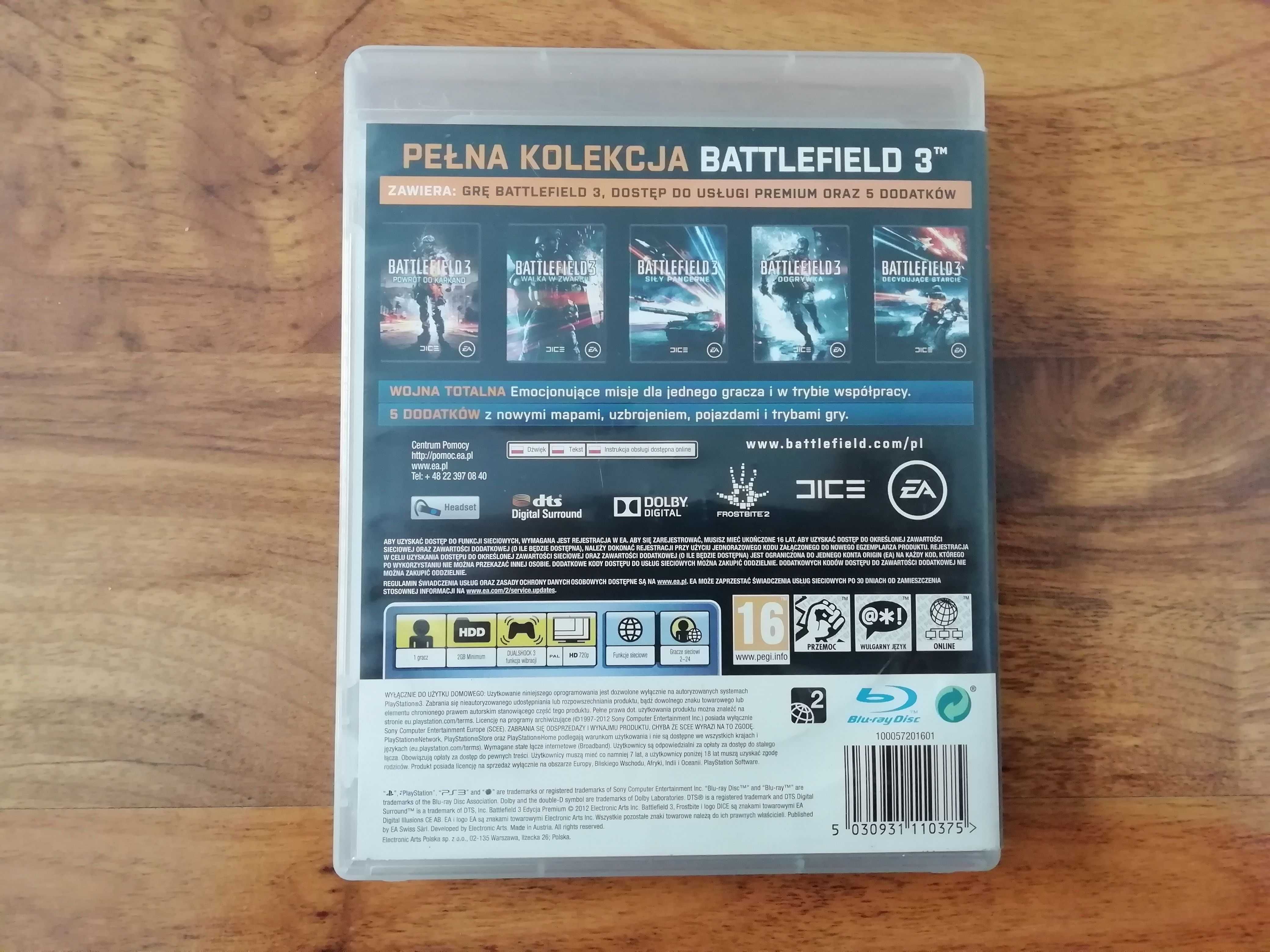 Battlefield 3 premium edition PS3 PL