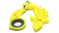 ZESTAW KEYRAMBIT keyspinner Brelok Breloczek FLEXY rekinek Yellow Glow