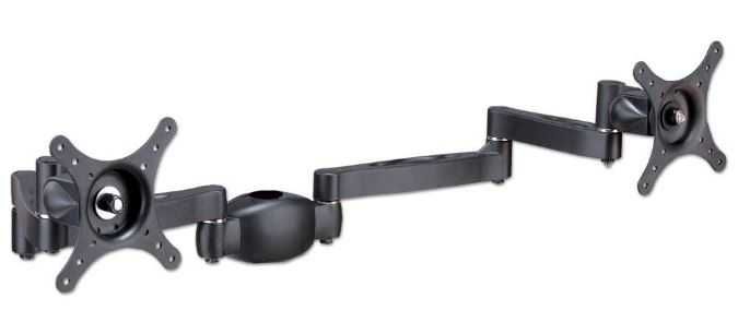Lindy 40959 Podwójny regulowany uchwyt monitor LCD do 12kg