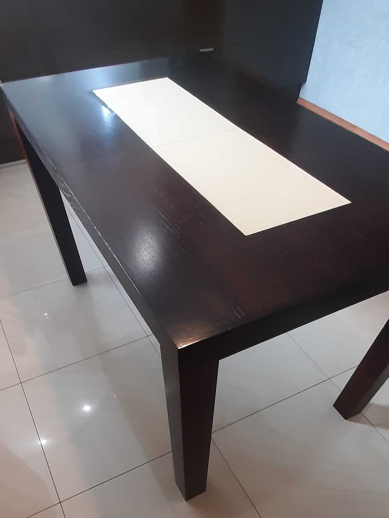 Stół rozkładany + 6 krzeseł do jadalni, kuchni, salonu elegancki
