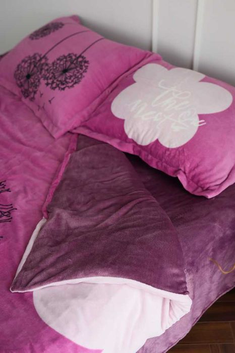 Плюшева постільна білизна (євро)