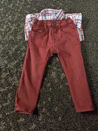 Spodnie ZARA czerwone