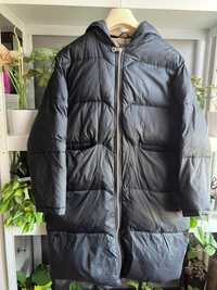 Długi gruby płaszcz zimowy dla dzieci 152 Zara