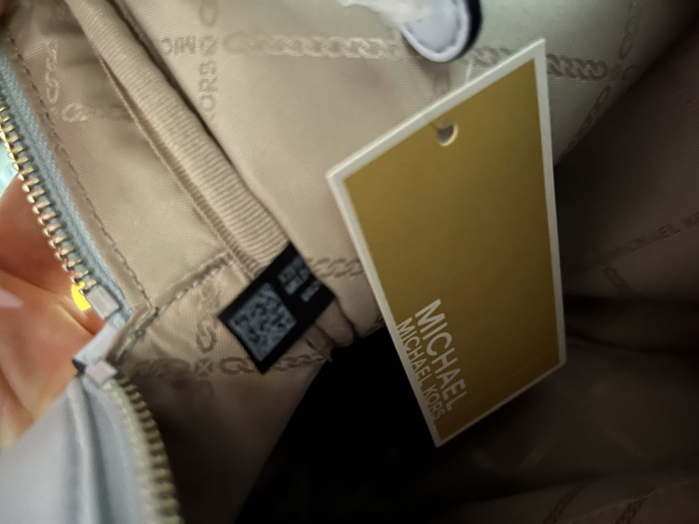Michael Kors rhea zip backpack błękitny plecak plecaczek średni