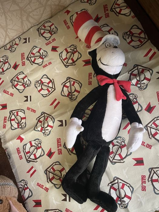 Мягкая игрушка кот в шляпе The cat in the hat винтаж Dr. Seuss