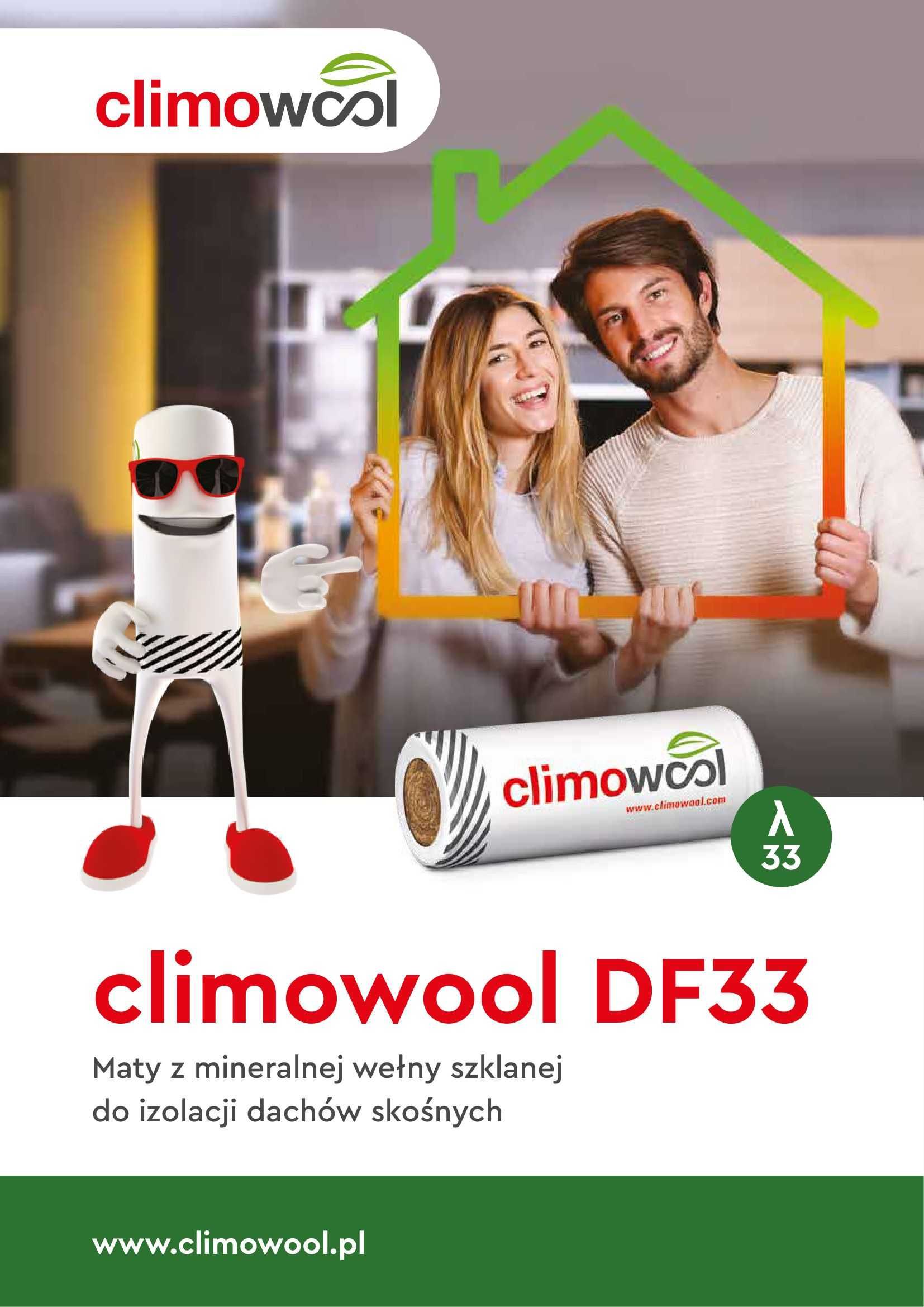 Wełna mineralna Climwool DF33 15cm nie Isover