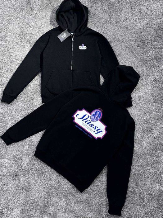 зіп-худі з принтом STUSSY MONOLISA