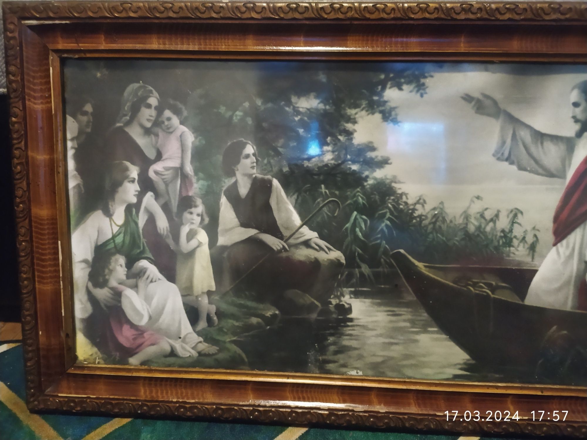 Obraz Religijny Pan Jezus nauczający na łodzi