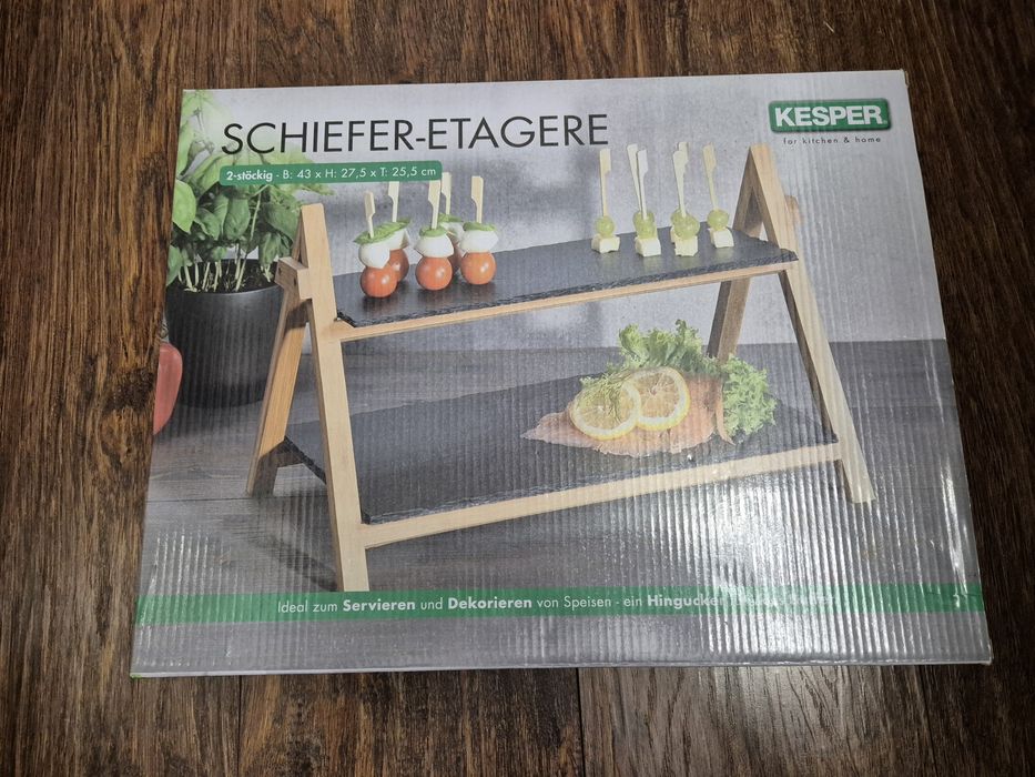 Kamienna patera łupkowa dwupoziomowa