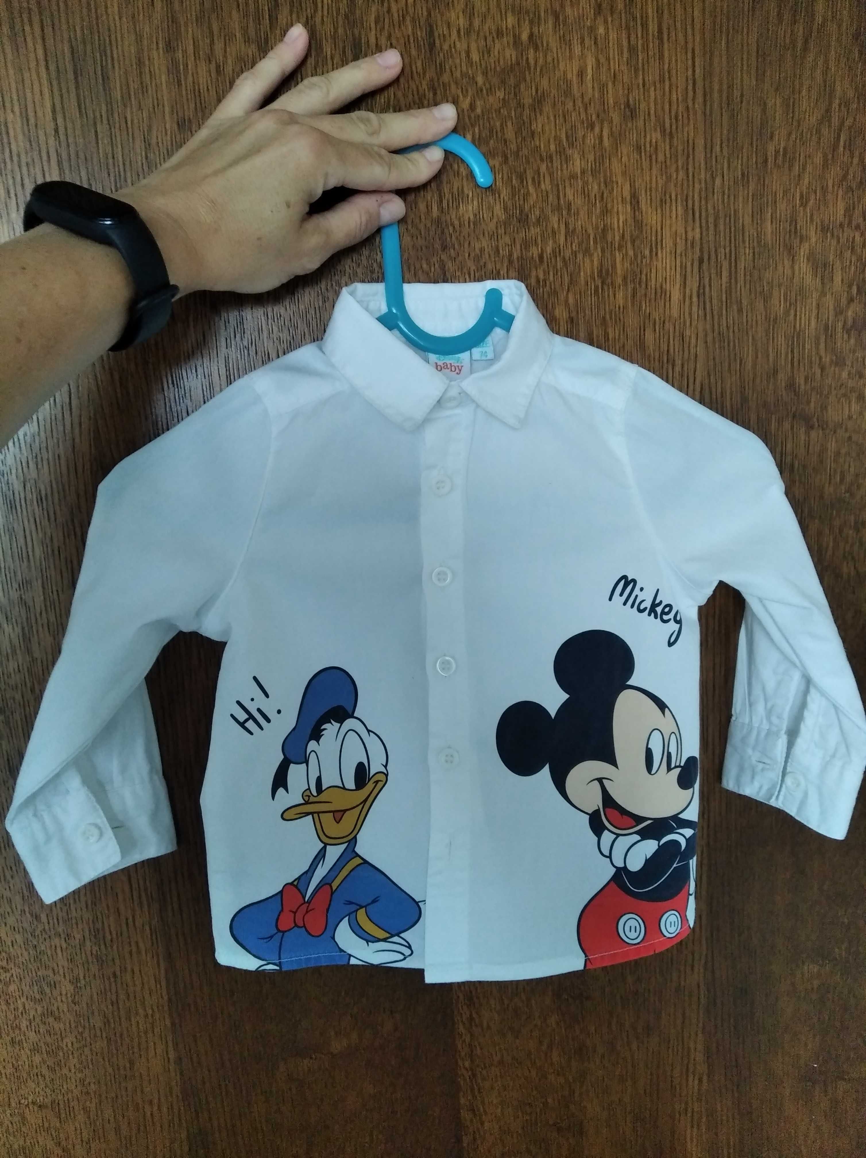 Biała koszula Myszka Mickey 74