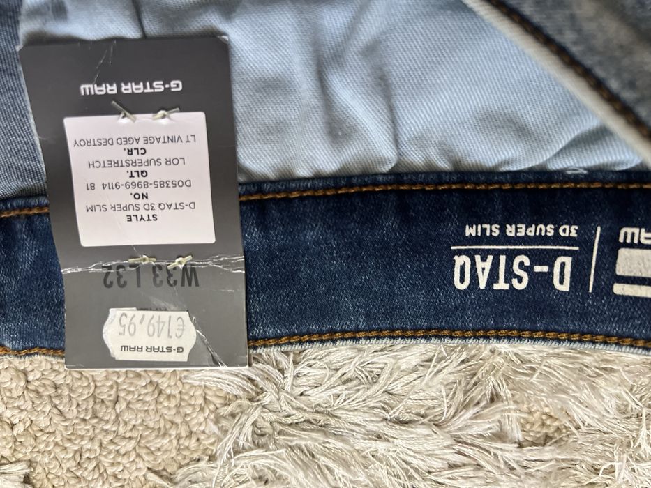 Calças G-Star Raw D-STAQ 3D SUPER SLIM tamanho 32 lenght 32