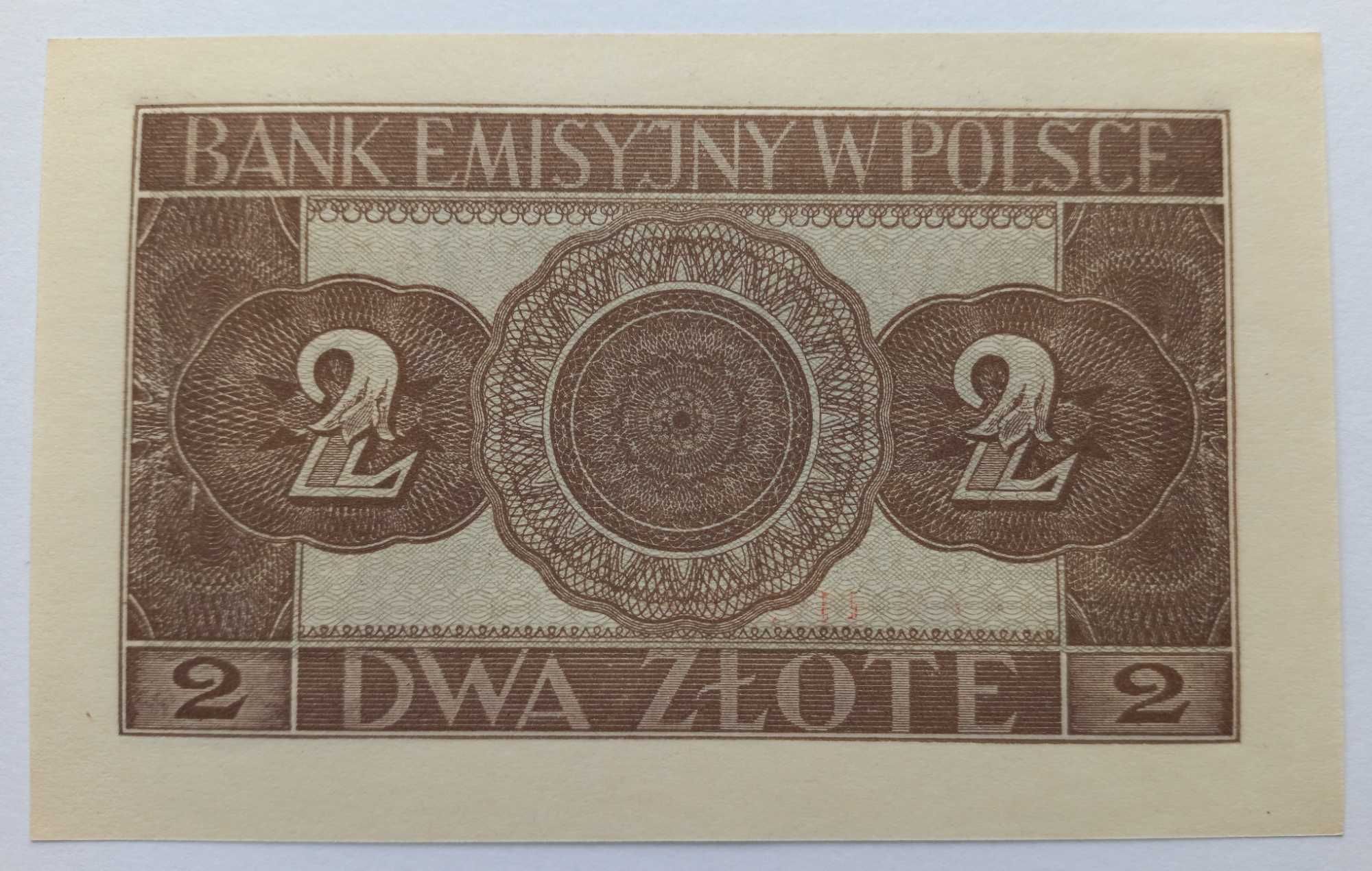 Banknot 2 zł 1941 rok. UNC