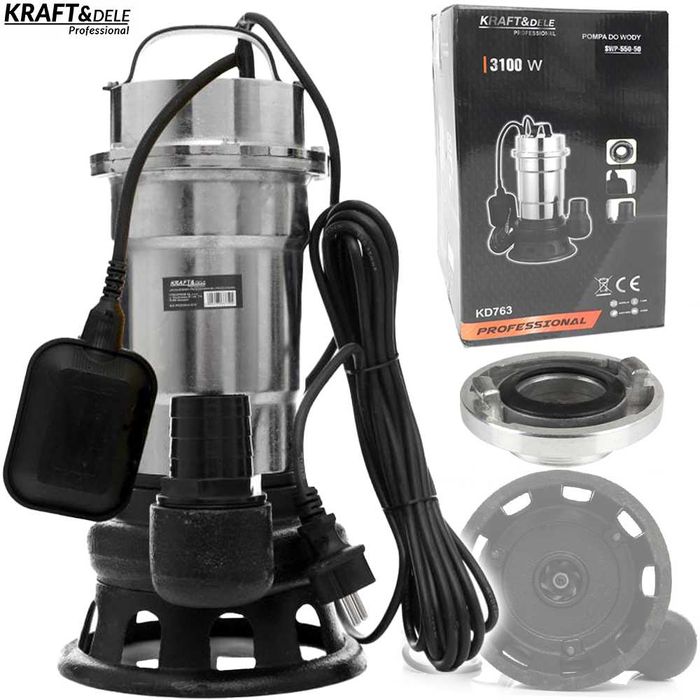 KRAFT&DELE Pompa Do Wody Szamba 3100w Rozdrabniacz Pływak KD763