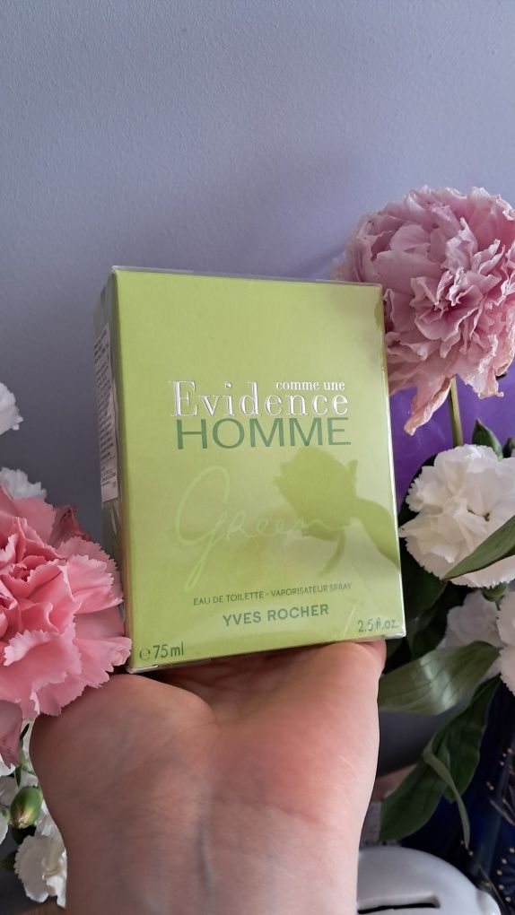 Yves rocher woda toaletowa perfum Evidence homme green 75ml folia